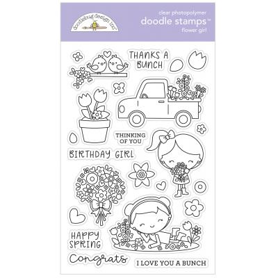 Doodlebugs Doodle Stamps - Simply Spring - Flower Girl